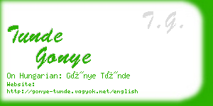 tunde gonye business card